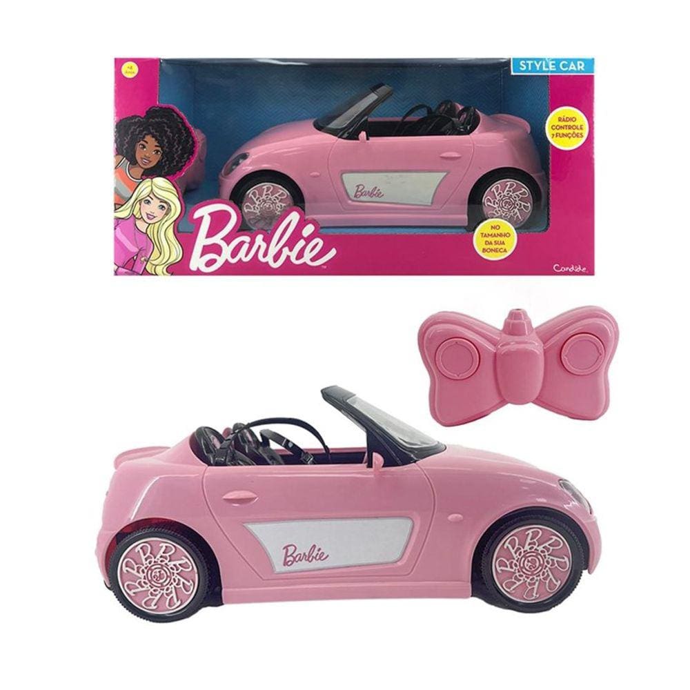 Carrinho de Controle Remoto Barbie Style Machine Candide