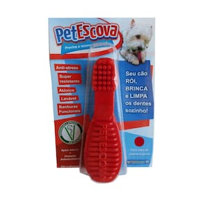 Mordedor nylon Pet Escova Pet Games Vermelho - Grande