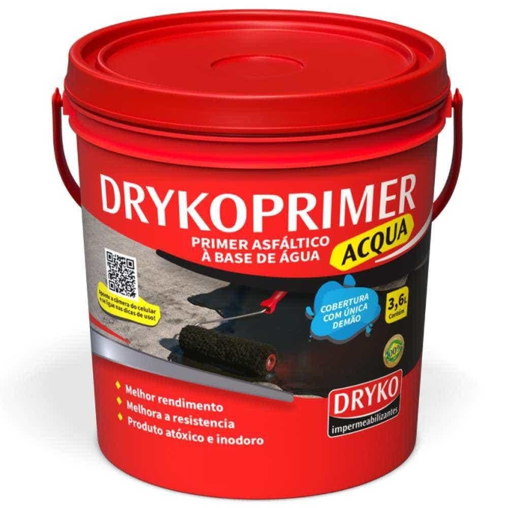 Primer Asfáltico 3,6 Litros Base de Água Drycoprimer Acqua DRYKO