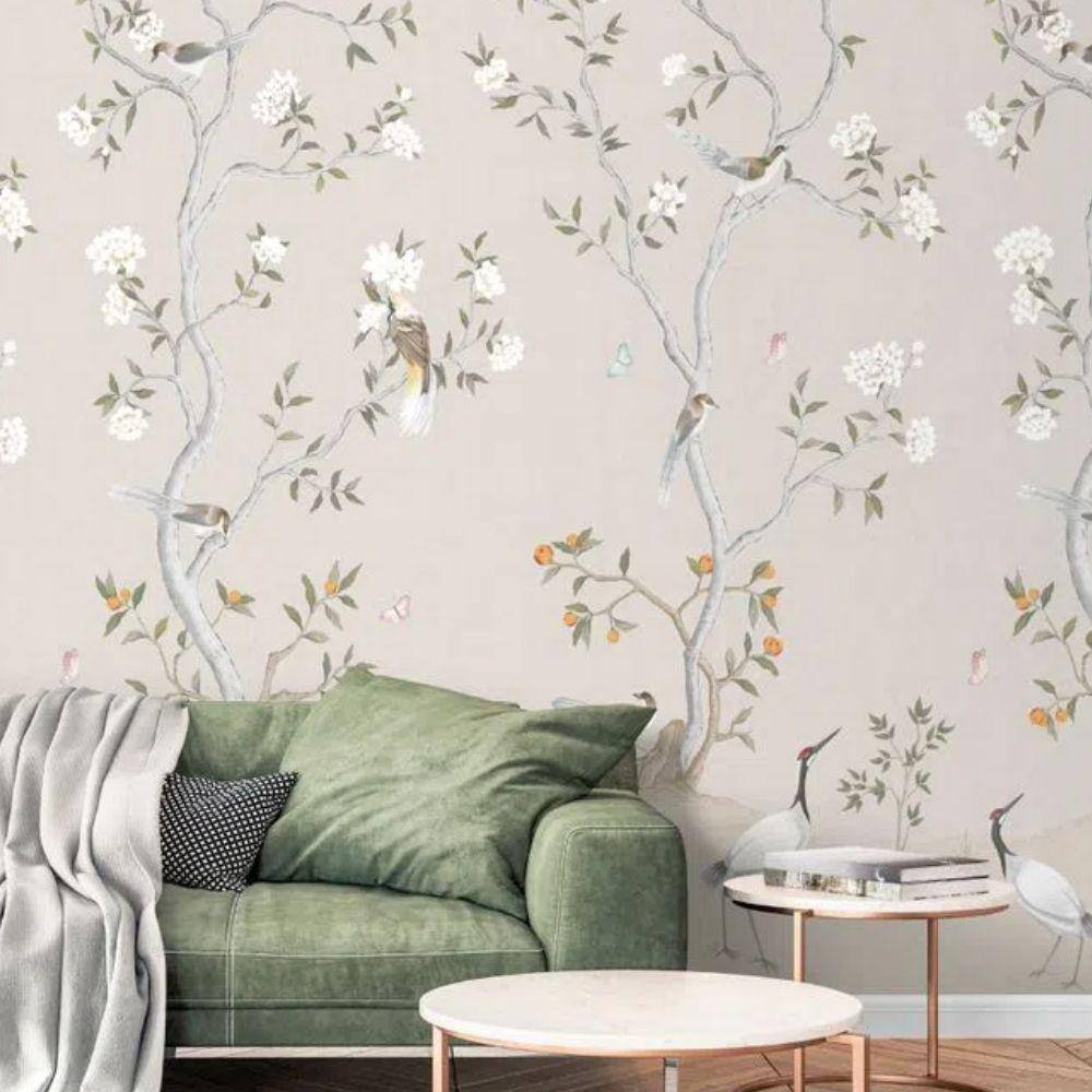 Papel de Parede Hana Floral Bege 1911-2