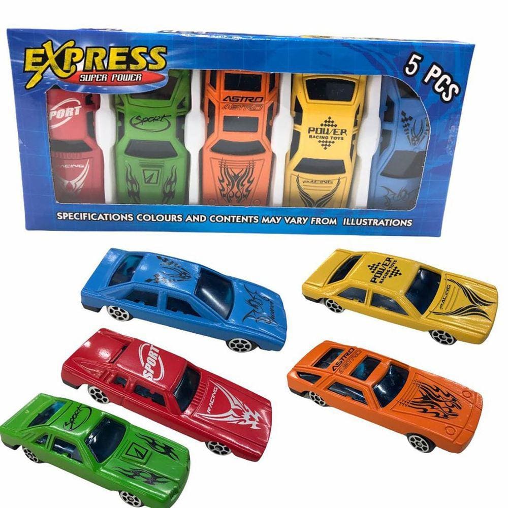 Carrinhos Miniatura 5 Peças Express Super Power Corrida