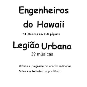 Dois cadernos de Cifras e Solos Violão – Engenheiros e Legião Urbana – 200 pg
