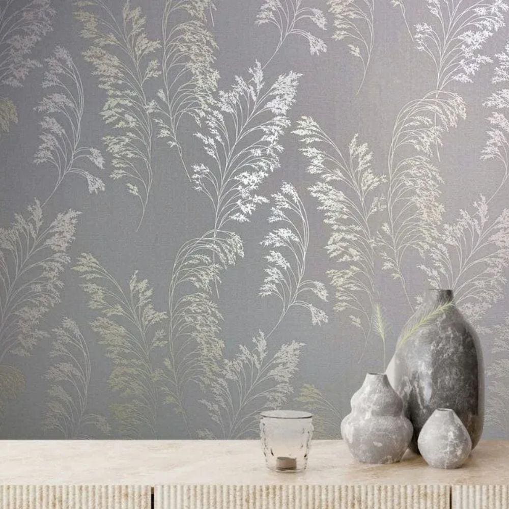 Papel de Parede Jackie Folhagem Cinza 6819-20