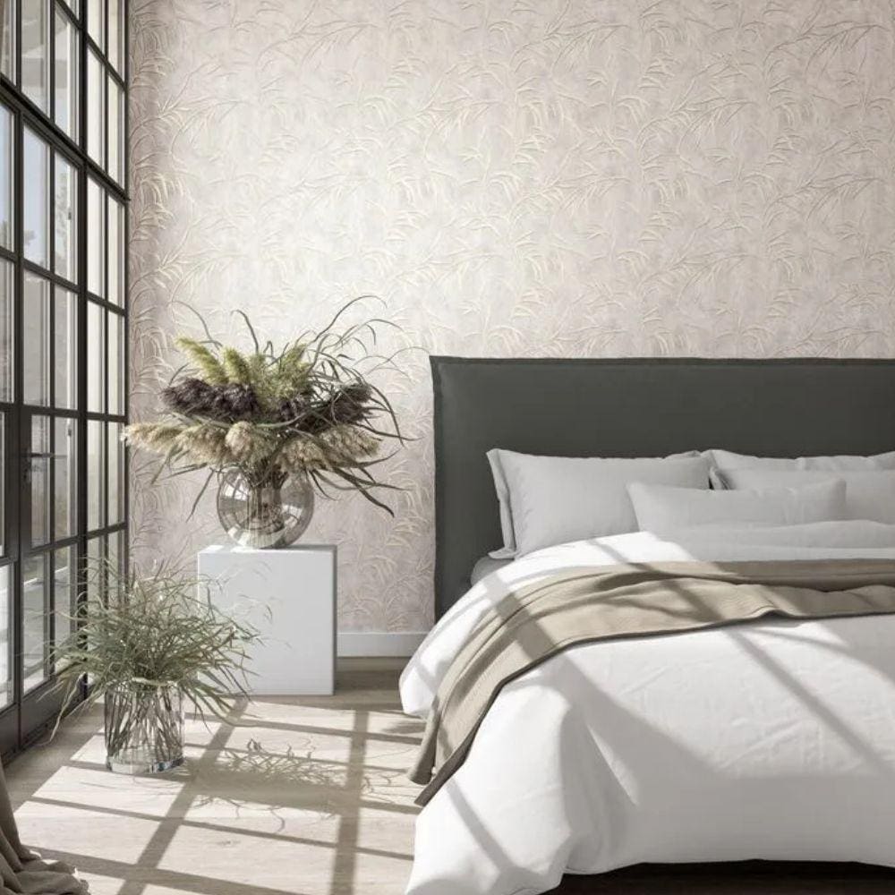 Papel de Parede Jackie Folhagem Bege 34284