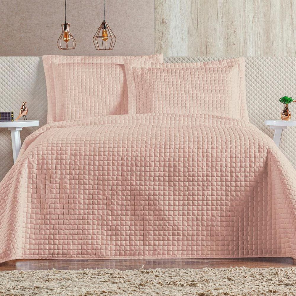 Roupa de Cama Queen Cobre leito Bordado Plata 3 Peças