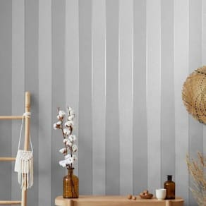 Papel de Parede Ivy Listrado Cinza 6810-40