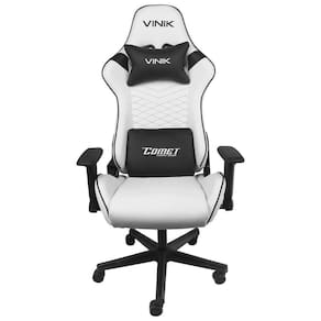 Cadeira Gamer Vinik Comet - Encosto Reclinável 180° - Base de Nylon - Branca - CGC20B