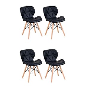conjunto com 4 cadeiras tulipa eiffel preto