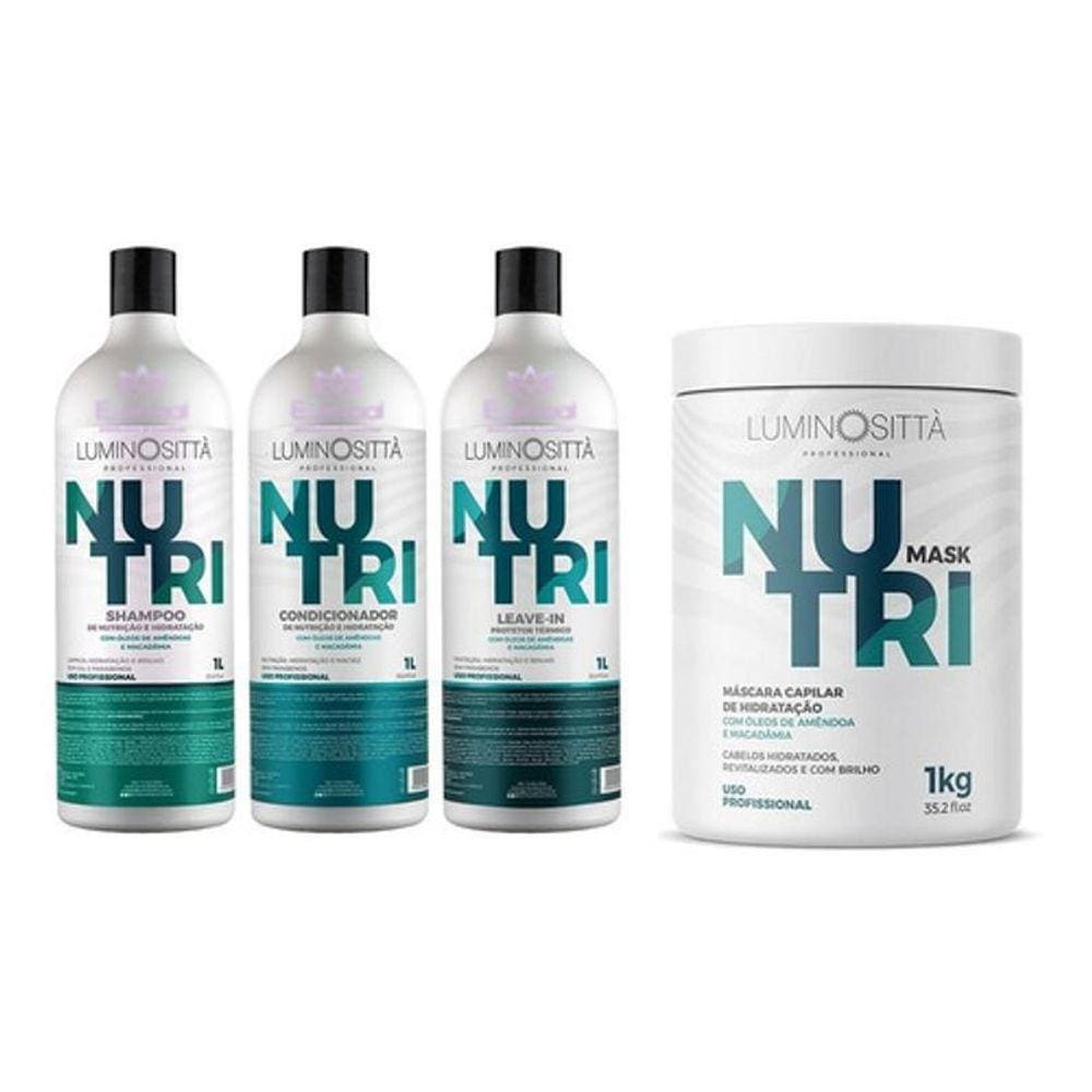 Kit Nutri Hidratação Profunda Completa 4 Passos 1L
