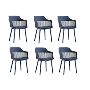 Kit 6 Cadeiras Marcela Rivatti Móveis Azul Marinho