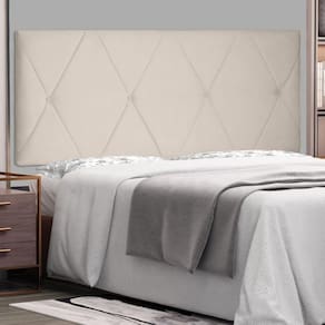 Cabeceira Suspensa Queen 160cm Suede Esmeralda Spezzia Bege