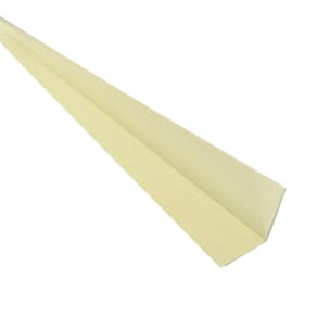 Cantoneira em L PVC Protetor de Canto 25x25mm Barra 300cm Bariri - caixa com 15 Barras - Marfim