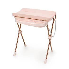 Banheira para Bebê Plástica com Suporte Trocador Classic Rose Galzerano