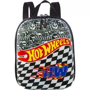 Lancheira Infantil Hotwheels Com Alça De Costas
