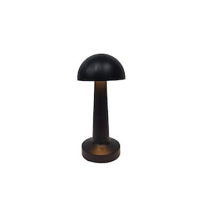 Luminária de Mesa Abajur Preto Touch Led 3W 3 Cores Recarregável