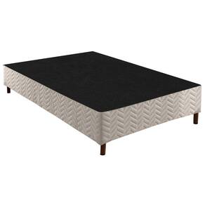 Box Casal Mônaco 42x138x188cm Rustico Branco/Bordo