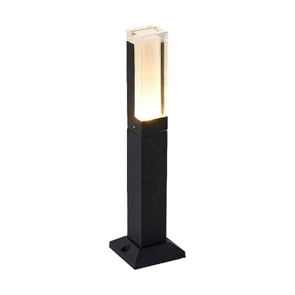Poste Balizador de Jardim Preto 30cm Led 10W 3000K Bivolt IP66