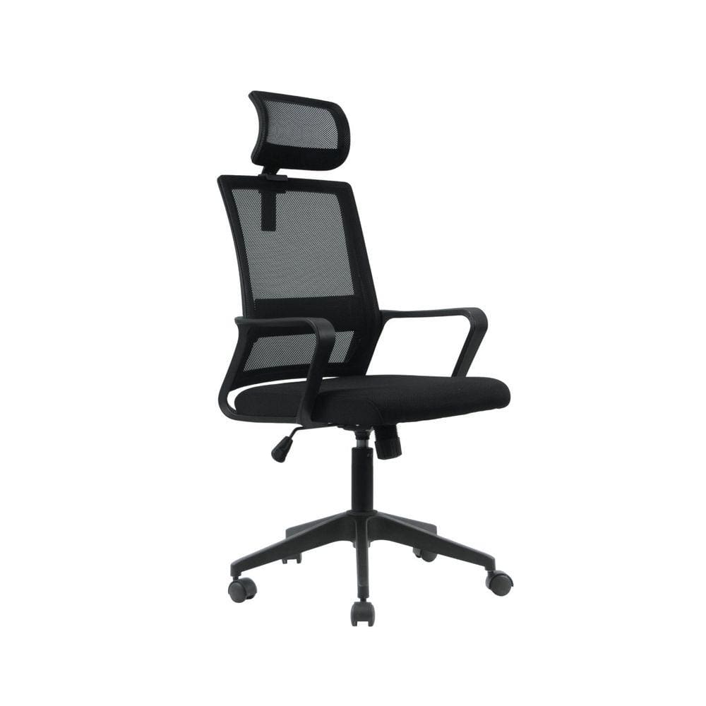 Cadeira para Escritório Giratória Presidente Tokyo com Apoia Cabeça Fratini Preto