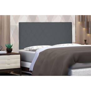 Cabeceira Suspensa Casal 140cm Suede Esmeralda Spezzia Cinza