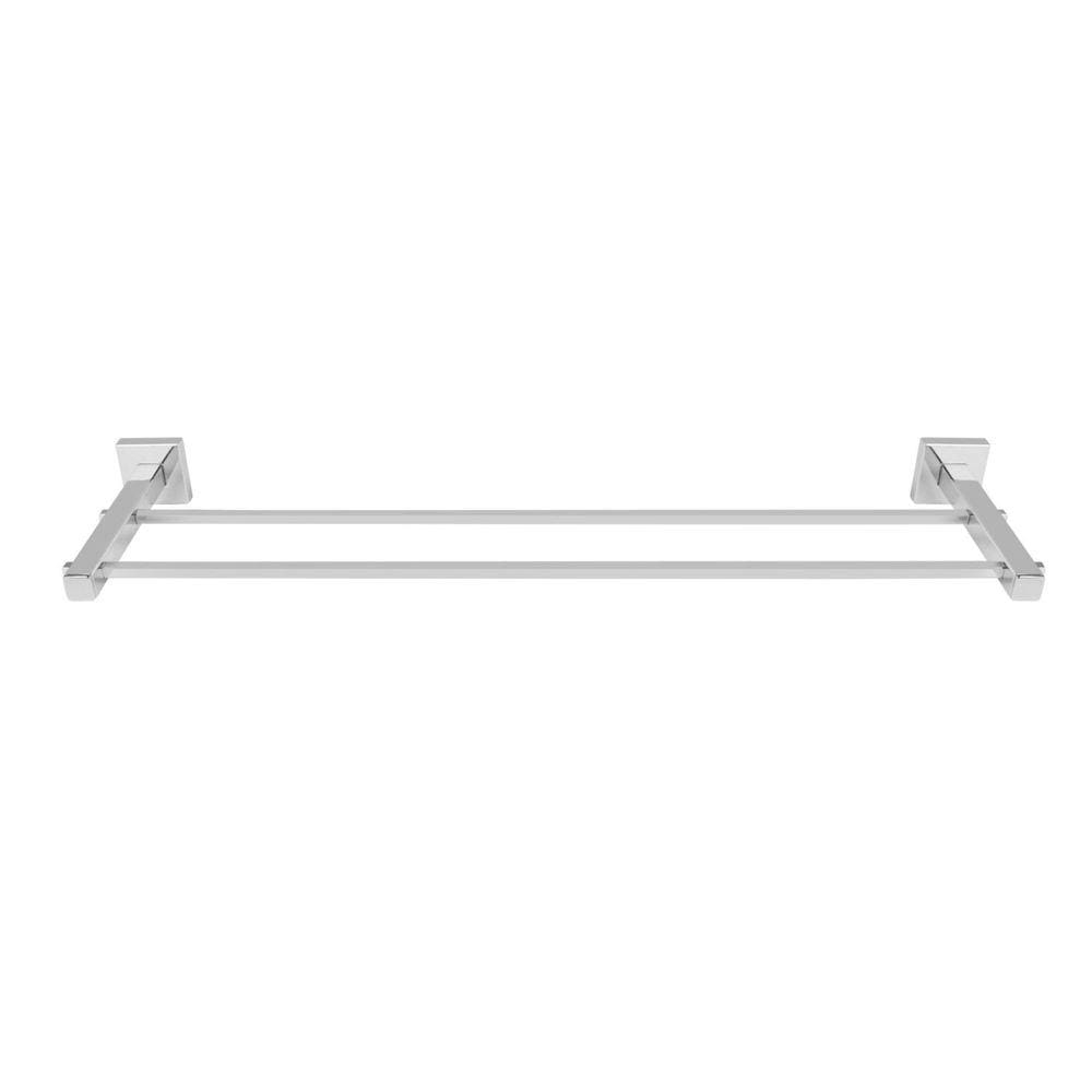 Porta Toalha de Banho Duplo 51cm Inox Polido Square Ducon Metais Cromado