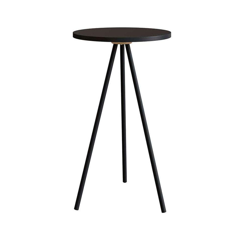 mesa lateral redonda complementos preta 59 cm