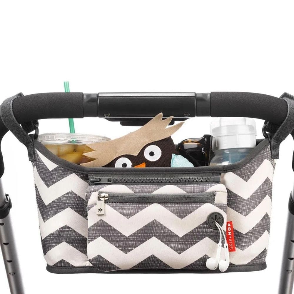 Organizador De Carrinho Skip Hop Chevron Branco E Cinza