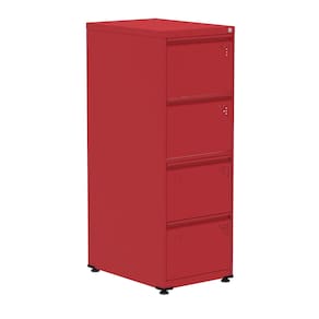 Gaveteiro Arquivo de Aço 4 Gavetas OF04SLTCM Pandin Móveis Vermelho