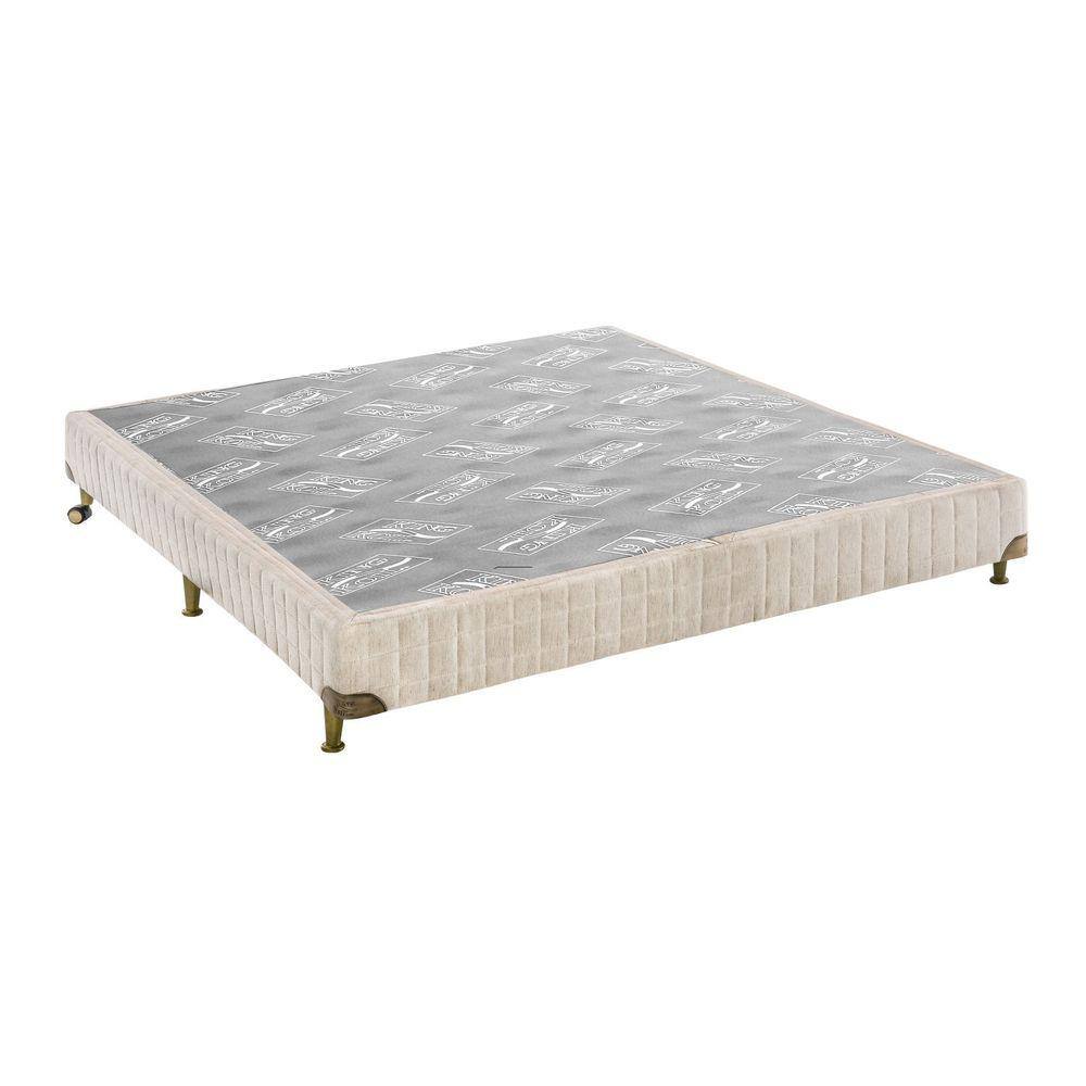 Base Box Casal Charlotte King Coil 19x138x188cm Bege