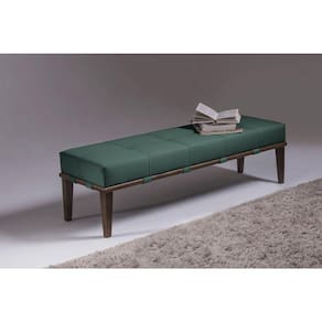 Puff 140cm Pés Imbuia Livia Sofani Verde