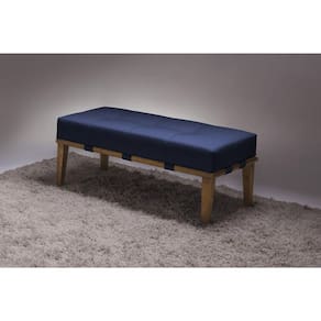 Puff 140cm Pés Mel Livia Sofani Azul