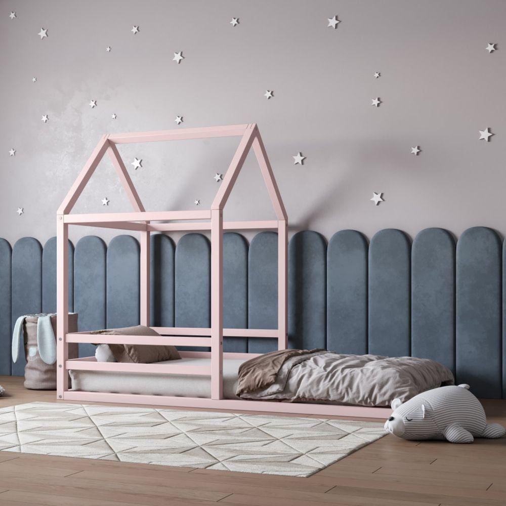 Cama Infantil Casinha Yescasa limonada rosa