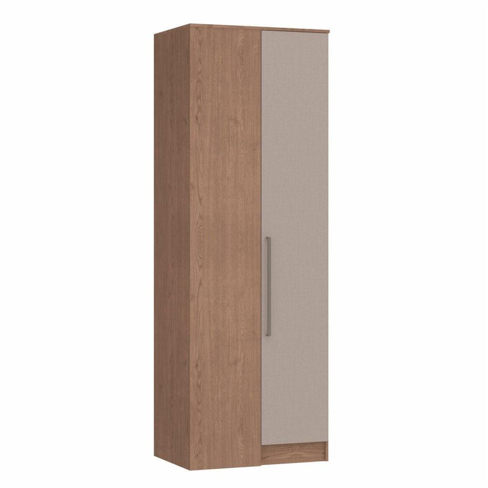 Guarda Roupa Modulado Canto Reto 1 Porta Requinte+ Móveis Castro Macadâmia/Duna Line