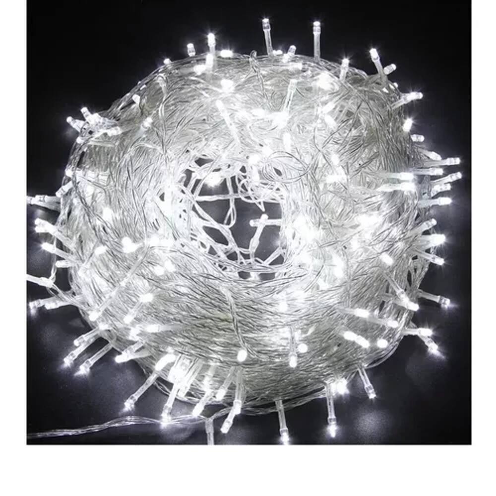 Pisca Pisca Natal 100 Led Branco Frio 8 metros prova D Agua
