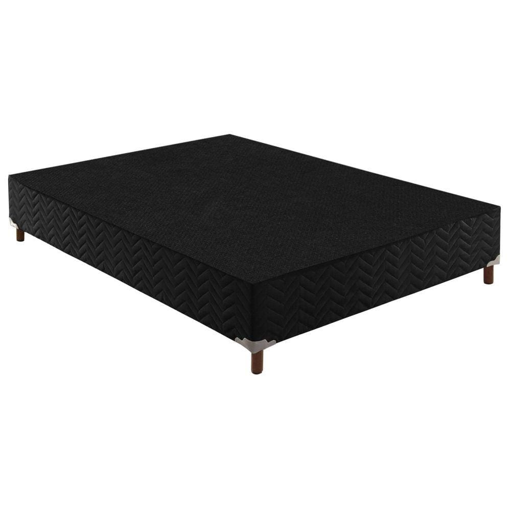 Box Casal Íris 42x138x188cm Preto Elegancy