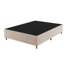 Base Box Casal 37cm x 188cm x 138cm Treviso Liso Creme