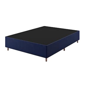 Base Box Casal 25cm x 1,88m x 1,38m Treviso Liso Turkey Azul
