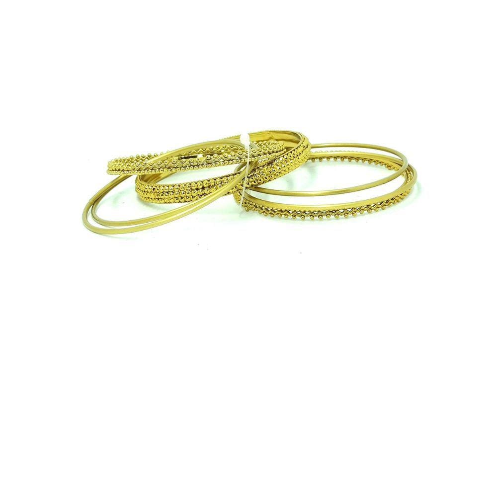 Conjunto de Pulseiras Indiana Dourada 7 Argolas