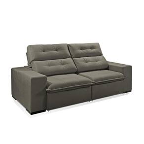 Sofá 4 Lugares Retrátil e Reclinável Turmalina Veludo 252cm Redenobre