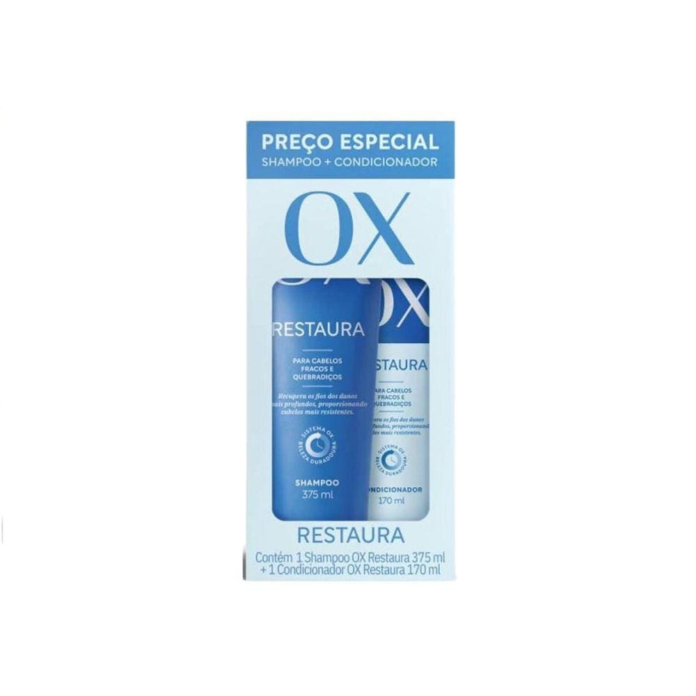 Kit Shampoo OX Restaura 375ml + Condicionador 170ml