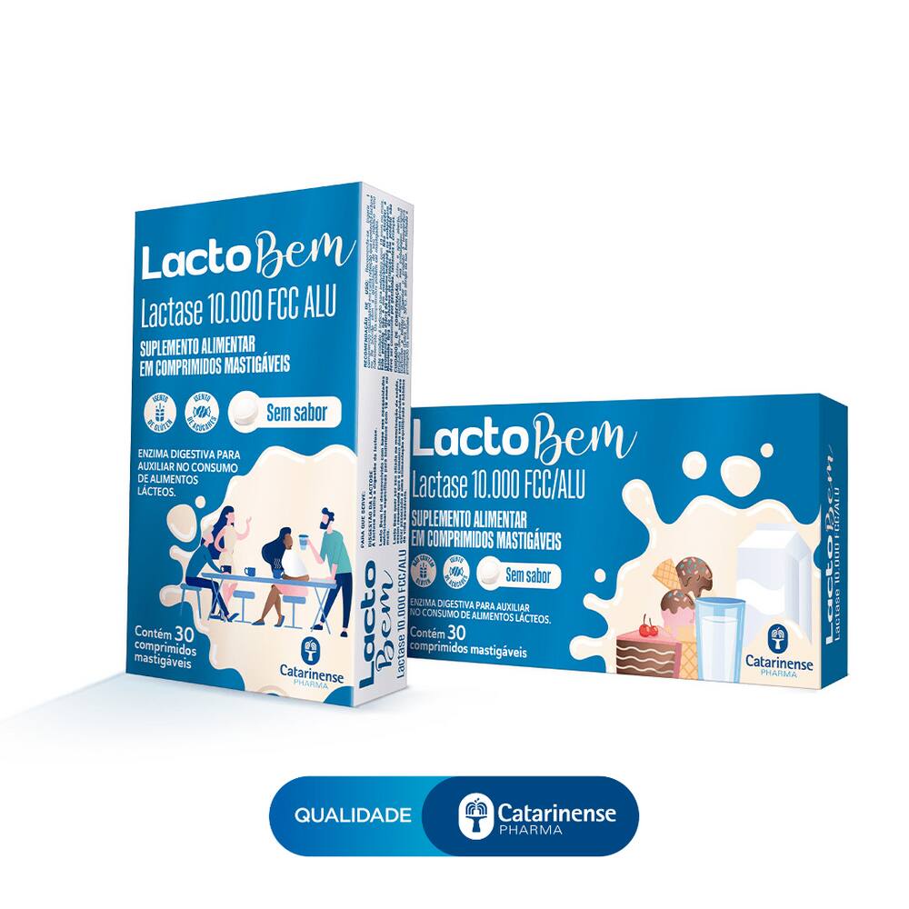 Suplemento Alimentar Lactobem 10.000 FCC/ALU 30 Comprimidos Mastigáveis