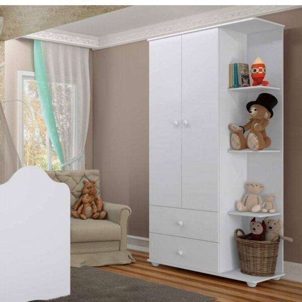 Guarda Roupa Infantil Cantoneira 2 Portas Branco