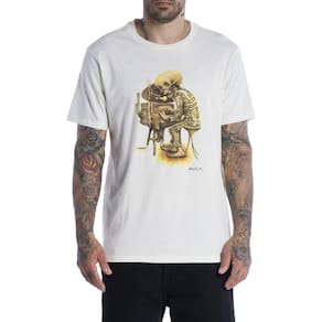Camiseta RVCA The Organist SM24 Masculina Off White