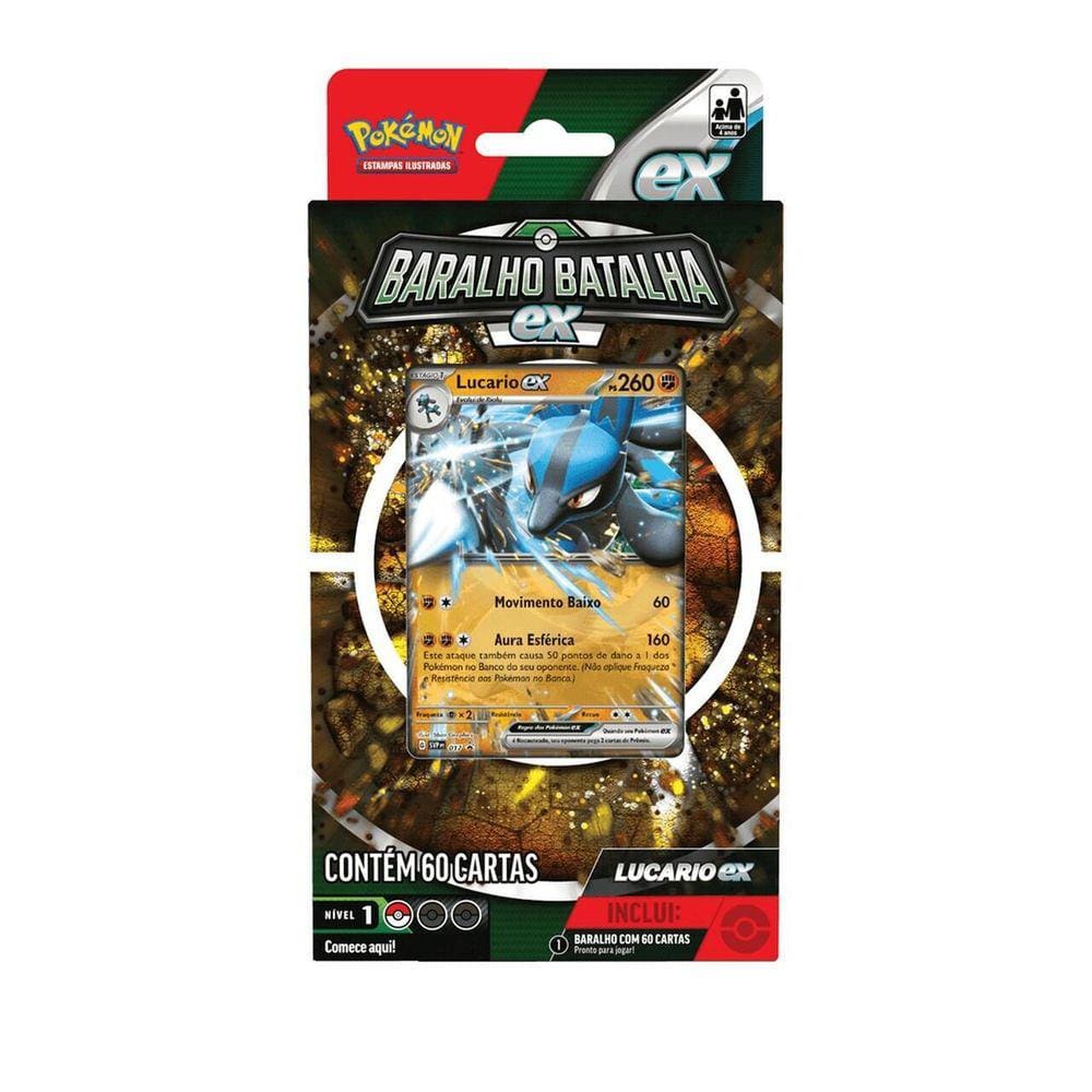 Pokémon Baralho De Batalha Lucario Ex Com 60 Cartas - 290