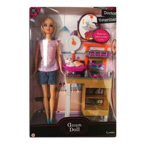 Boneca Dream Doll Loira Lovey Dogwalker Candide 2926