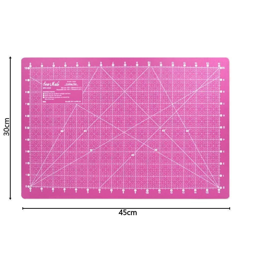 Base de Corte Sew Mate 30x45cm Rosa - Dupla Face
