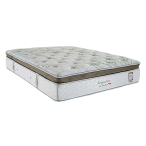 colchão casal imperatore mola ensacada (34x138x188) bege e branco