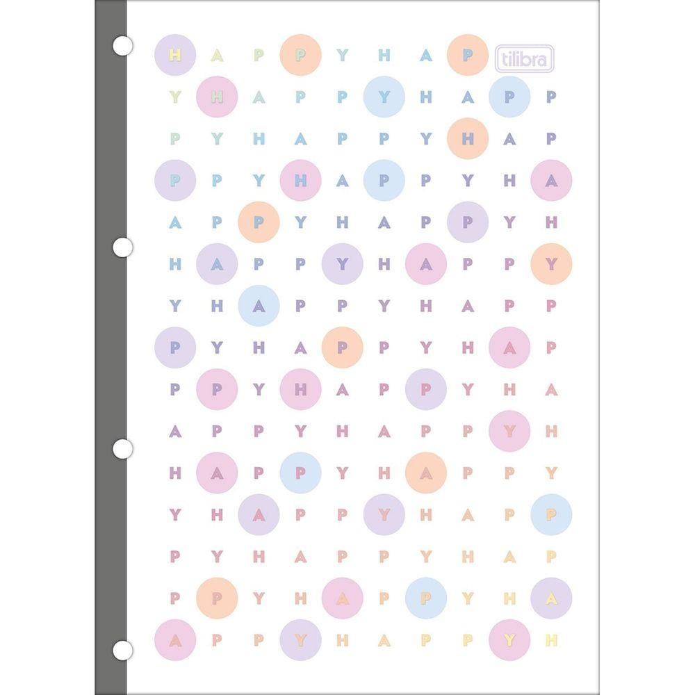 Refil Caderno Fichário Tiliflex Universitario Happy Tilibra