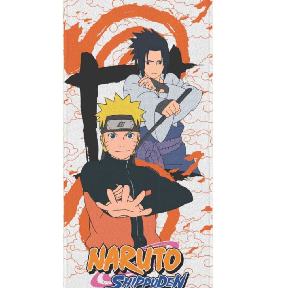 Toalha Felpuda de Banho Estampada Naruto 60 cm x 1,20 m Com