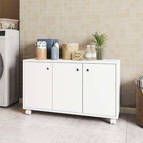 Armário Multiuso 3 Portas 1 Prateleira MDP 15mm Branco