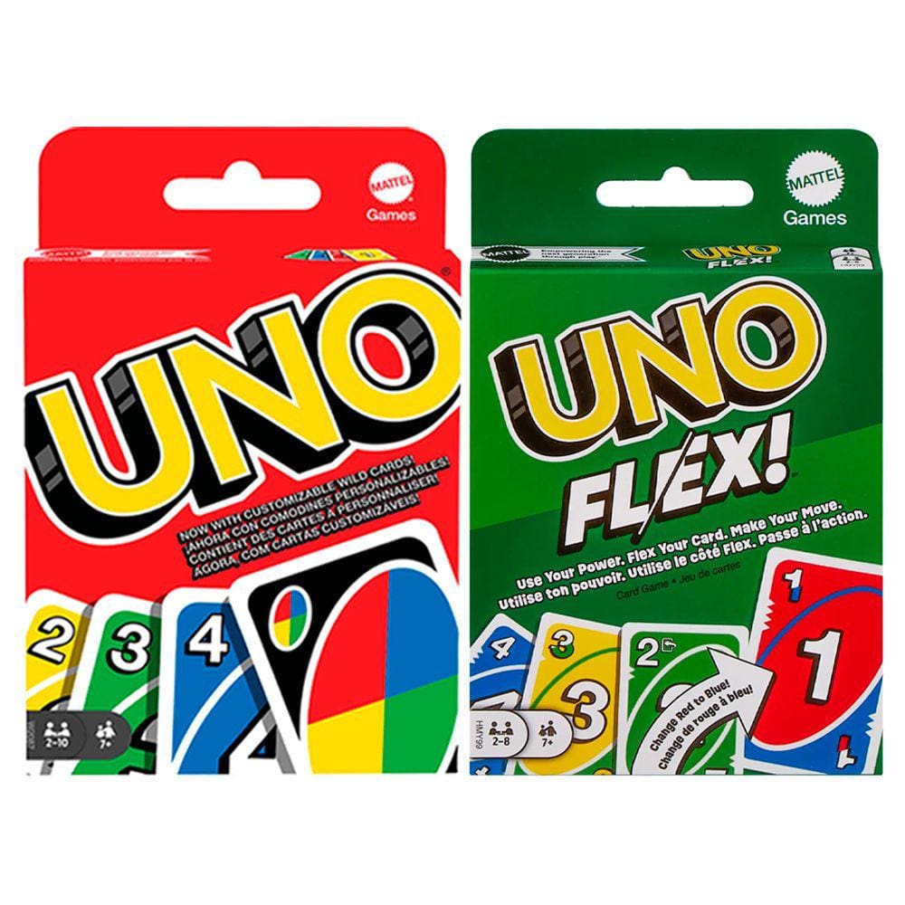 UNO Wild Card Game para Entretenimento Familiar, Jogos Mattel